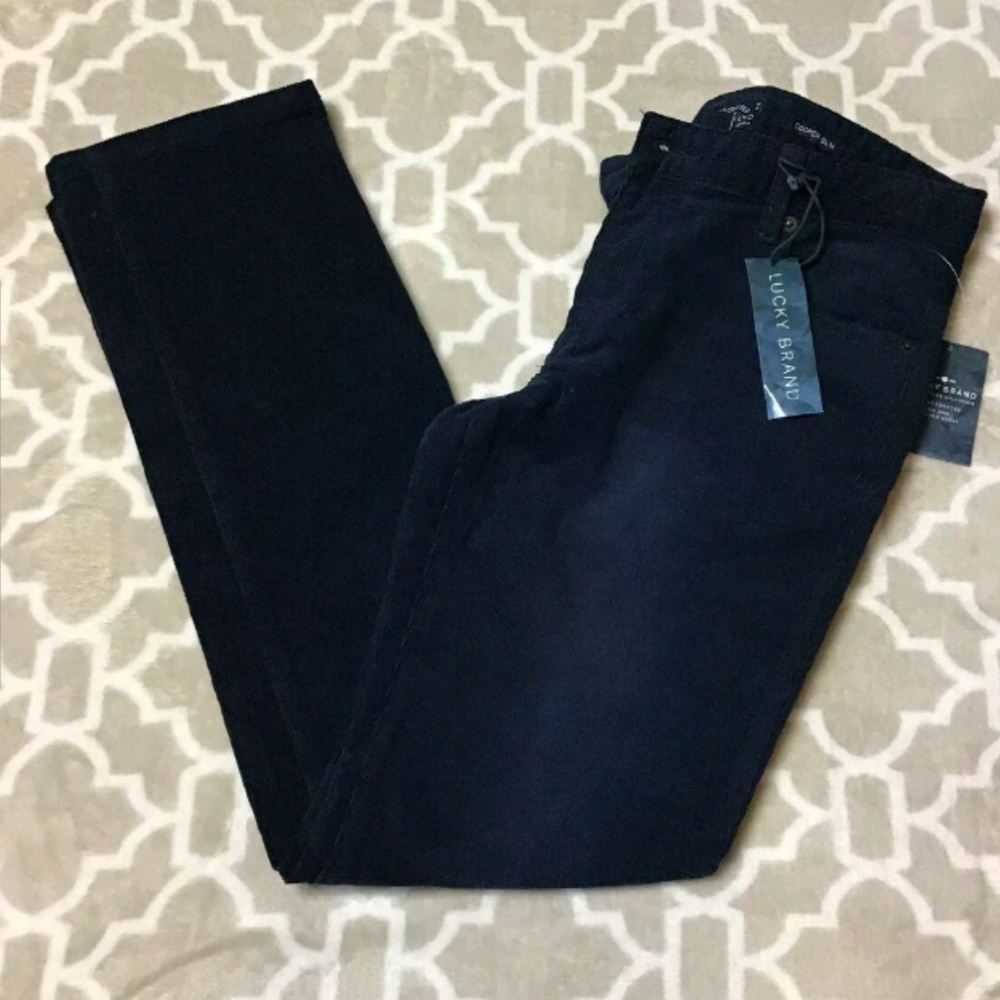 Lucky Brand Boys Cooper Slim Black Iris Pants (C)